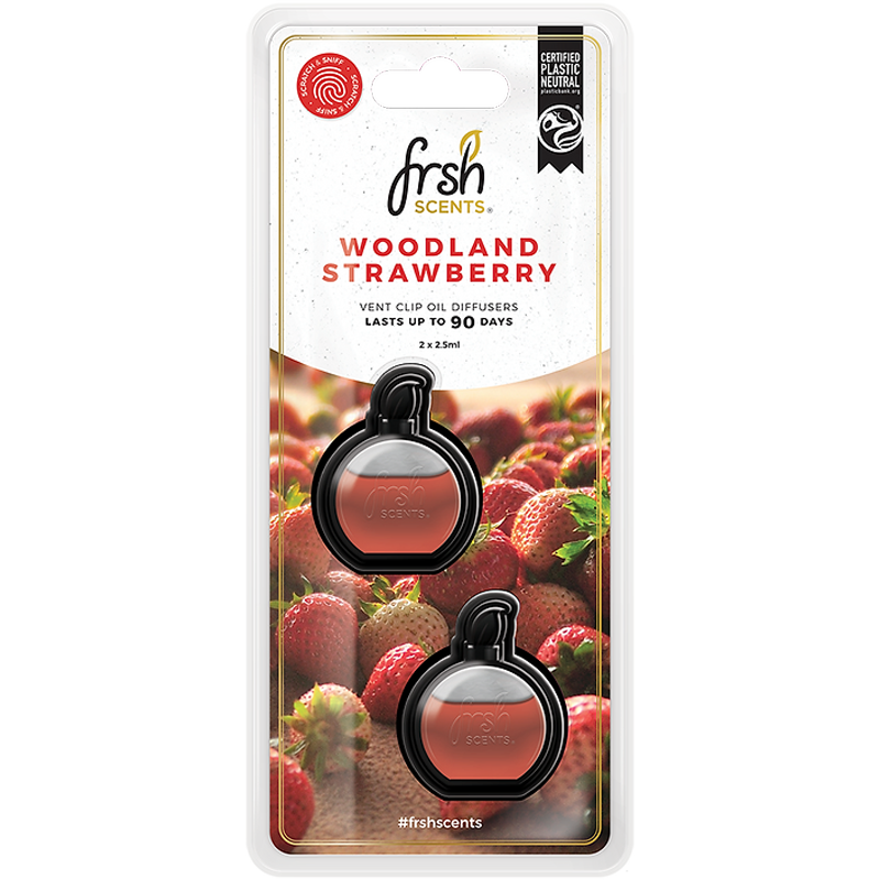 FRSH Scents Mini Vent Diffusers 2PK - WOODLAND STRAWBERRY