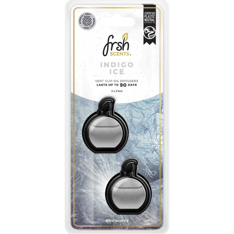 FRSH Scents Mini Vent Diffusers 2Pk - INDIGO ICE