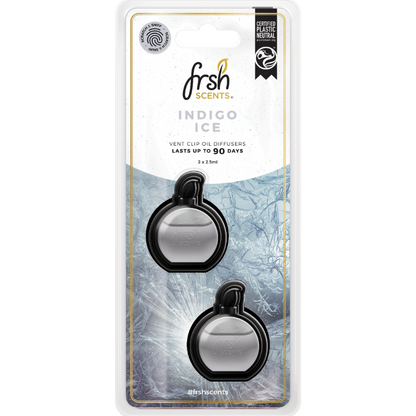 FRSH Scents Mini Vent Diffusers 2Pk - INDIGO ICE