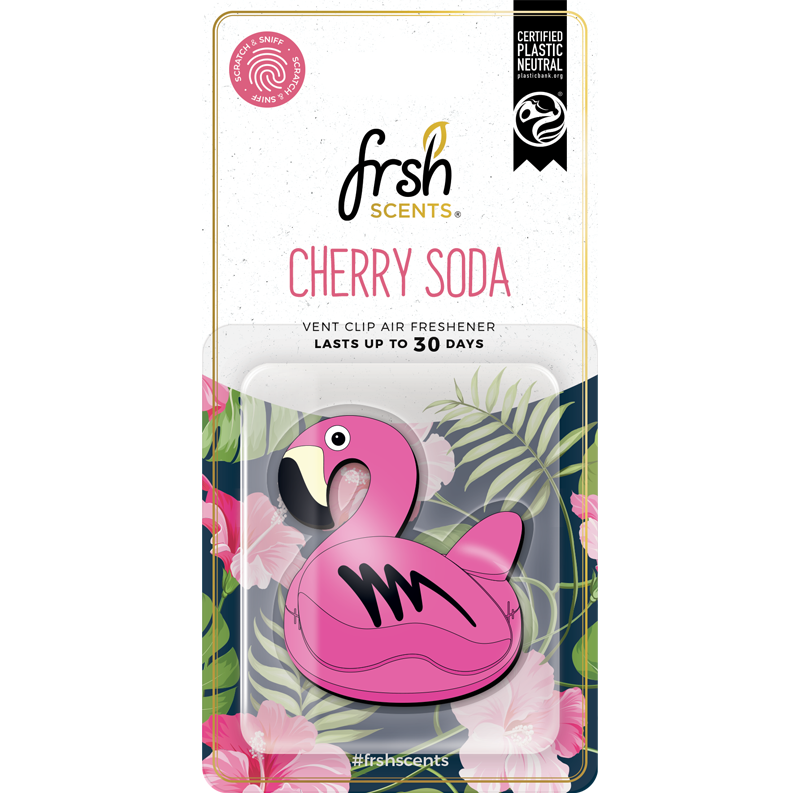 FRSH Scents 3D Flamingo Vent Clip - CHERRY SODA