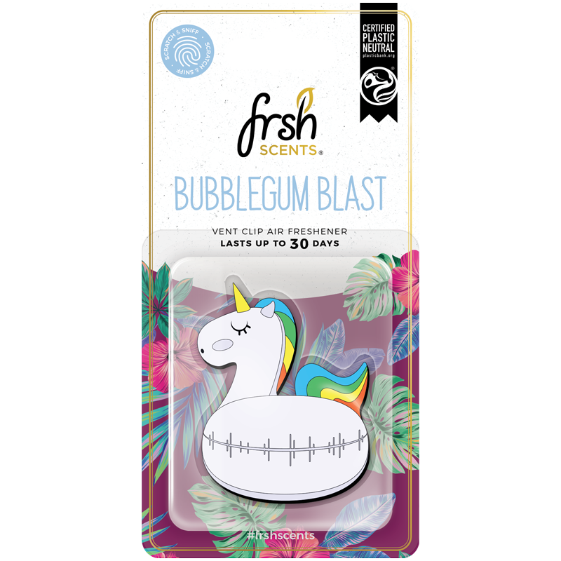 FRSH Scents 3D Unicorn Vent Clip - BUBBLEGUM BLAST