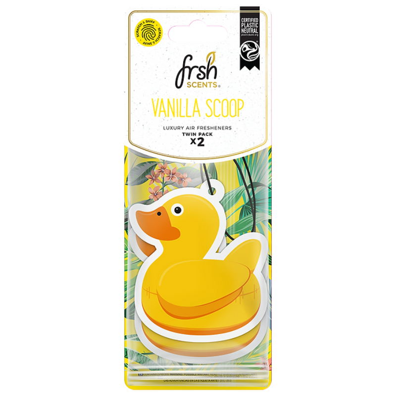 FRSH Scents Paper Duck 2Pk - VANILLA SCOOP